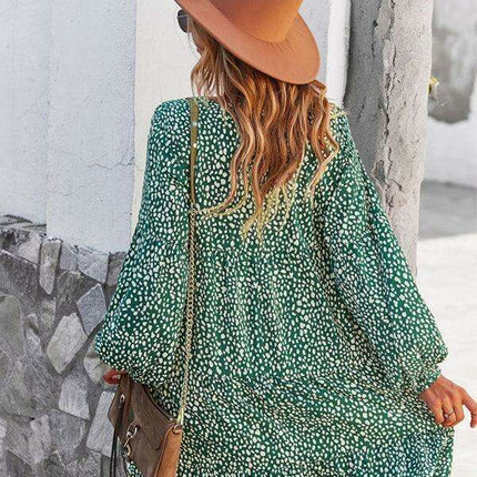 Chic Leopard Print Long Sleeve Dress - Perfect for Every Occasion