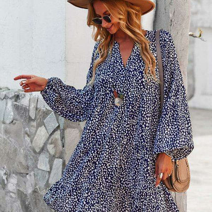 Chic Leopard Print Long Sleeve Dress - Perfect for Every Occasion