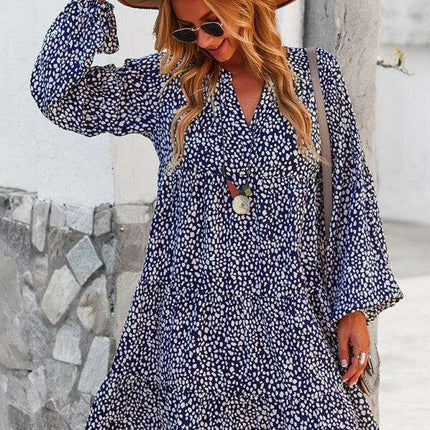 Chic Leopard Print Long Sleeve Dress - Perfect for Every Occasion