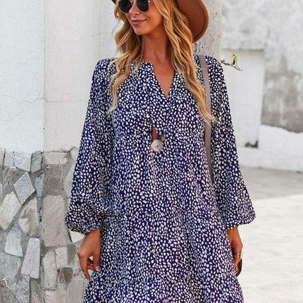 Chic Leopard Print Long Sleeve Dress - Perfect for Every Occasion