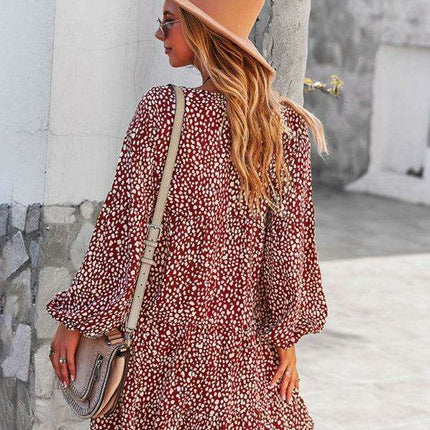 Chic Leopard Print Long Sleeve Dress - Perfect for Every Occasion