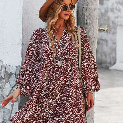 Chic Leopard Print Long Sleeve Dress - Perfect for Every Occasion