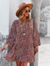 Leopard Print Long Sleeve Casual Dress for Chic Holiday Style