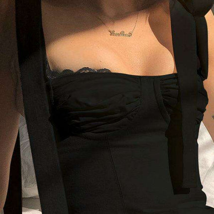 Chic Bow Detail Halter Camisole for Summer Elegance