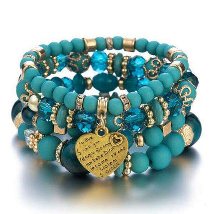 Bohemian Chic Crystal Beaded Bracelet - Elevate Your Style with Artistic Flair