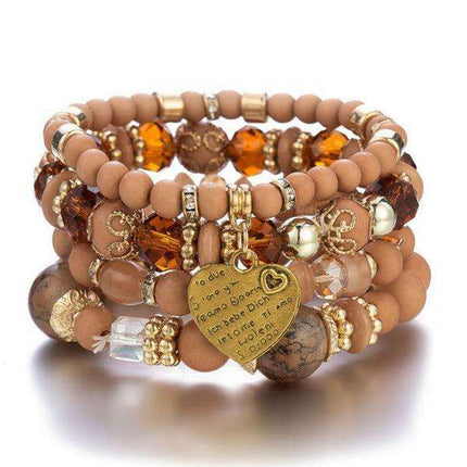 Bohemian Chic Crystal Beaded Bracelet - Elevate Your Style with Artistic Flair