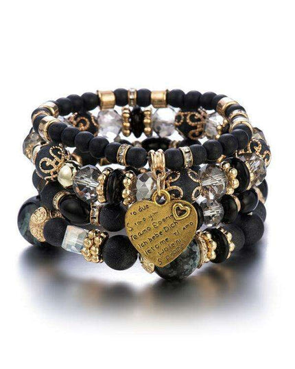 Bohemian Chic Crystal Beaded Bracelet - Elevate Your Style with Artistic Flair