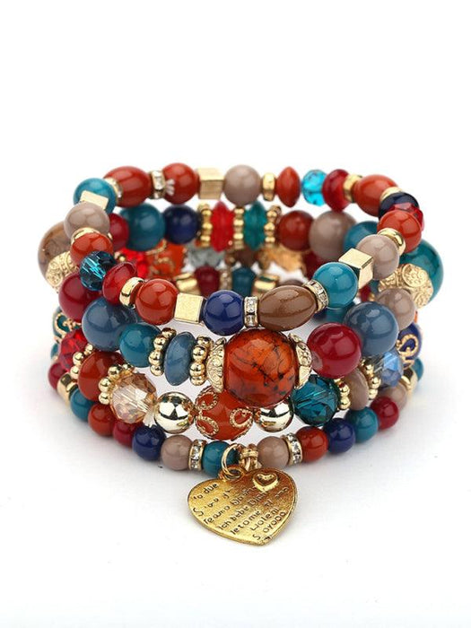 Bohemian Chic Crystal Beaded Bracelet - Elevate Your Style with Artistic Flair