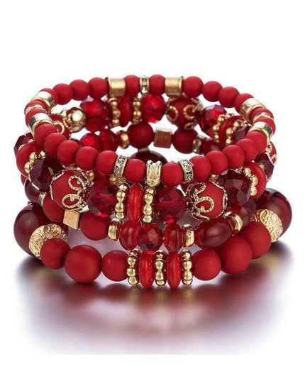Bohemian Chic Crystal Beaded Bracelet - Elevate Your Style with Artistic Flair