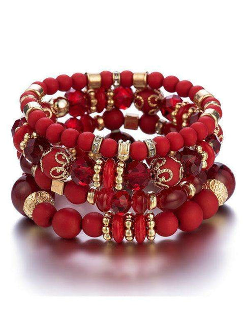 Bohemian Chic Crystal Beaded Bracelet - Elevate Your Style with Artistic Flair