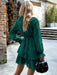Elegant Jacquard Women's Long-Sleeve Round Neck Skirt - Stylish Seasonal Wardrobe Essential