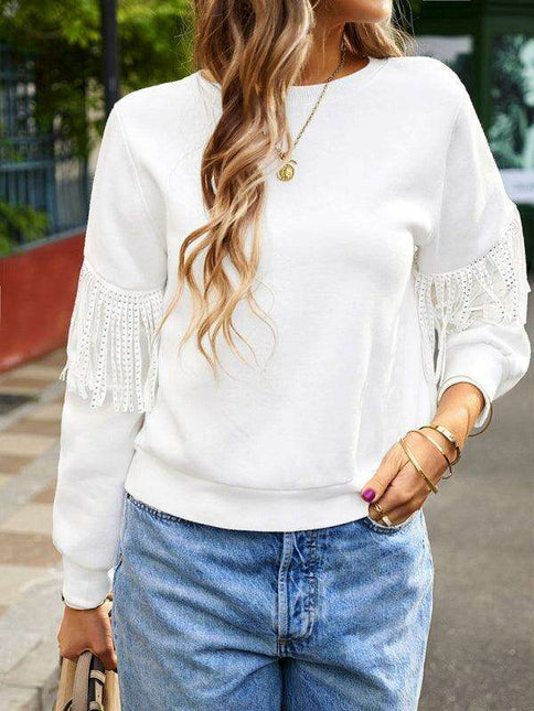 Essential Elegance Women's Long Sleeve Knit Top for Everyday Comfort