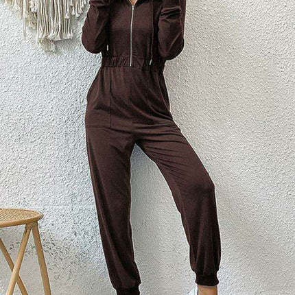 Elegant Solid Color Jumpsuit for Women - A Timeless Addition to Your Wardrobe