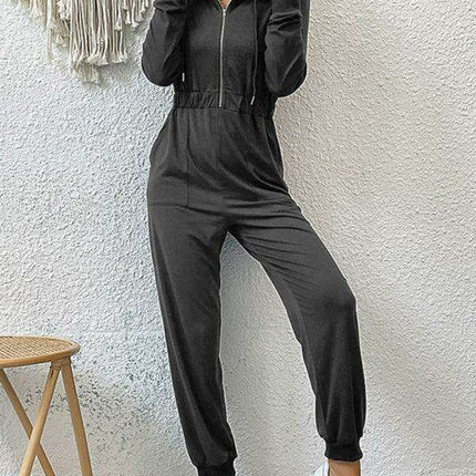 Elegant Solid Color Jumpsuit for Women - A Timeless Addition to Your Wardrobe