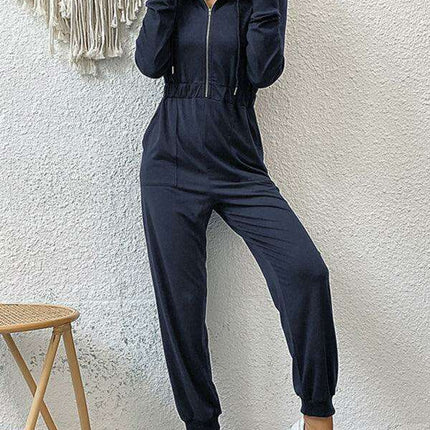 Elegant Solid Color Jumpsuit for Women - A Timeless Addition to Your Wardrobe