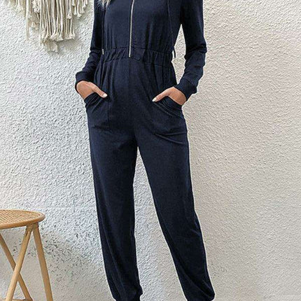 Elegant Solid Color Jumpsuit for Women - A Timeless Addition to Your Wardrobe