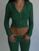 Knitted Hooded Women's Lounge Set with Matching Pants
