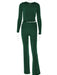 Knitted Hooded Women's Lounge Set with Matching Pants