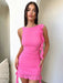 Barbie Mesh Panel Dress with Stylish Dropped Sleeves