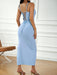 Elegant V-Neck Suspender Skirt - Timeless Sophistication for Fashionable Women