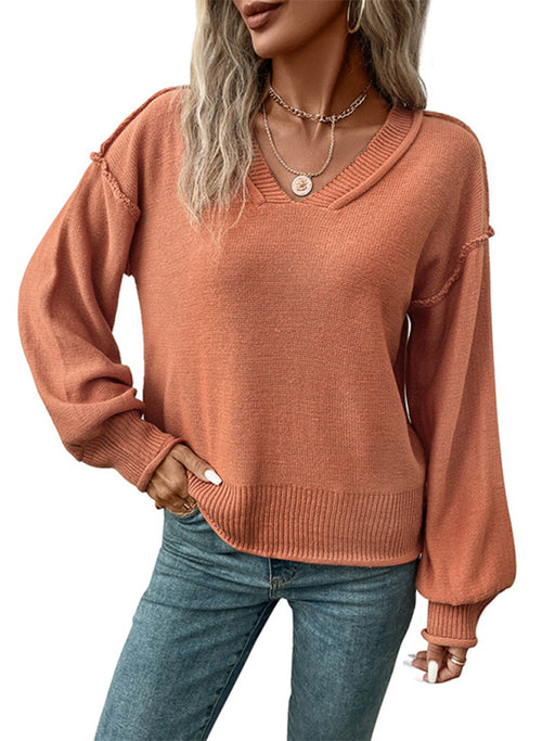 Chic Solid Knit Sweater for Women