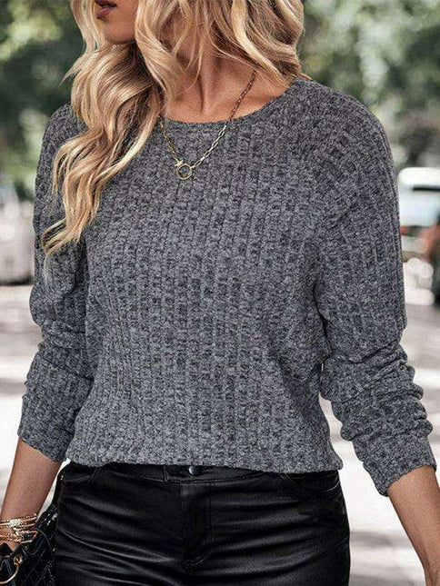 Cozy Elegance Women's Essential Solid Knit Sweater - Timeless Style