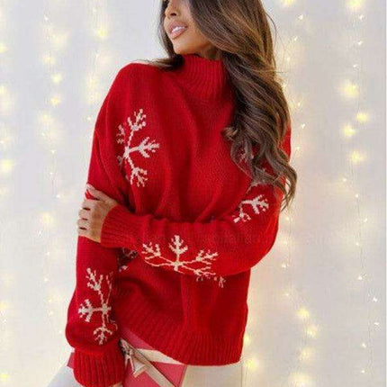 Winter Wonderland Christmas Turtleneck Sweater - Cozy Women's Holiday Essential