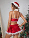 Festive Crimson Christmas Lingerie Set with Coordinating Holiday Accessories