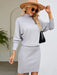 Elegant Turtleneck Slim Fit Sweater Dress with Stylish Dropped Shoulder Sleeves