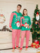 Festive Santa Claus Cartoon Family Pajama Set for Cozy Holiday Cheer