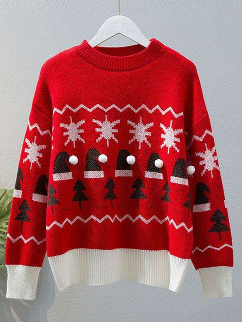 Joyful Red Christmas Knit Jumper for Festive Comfort
