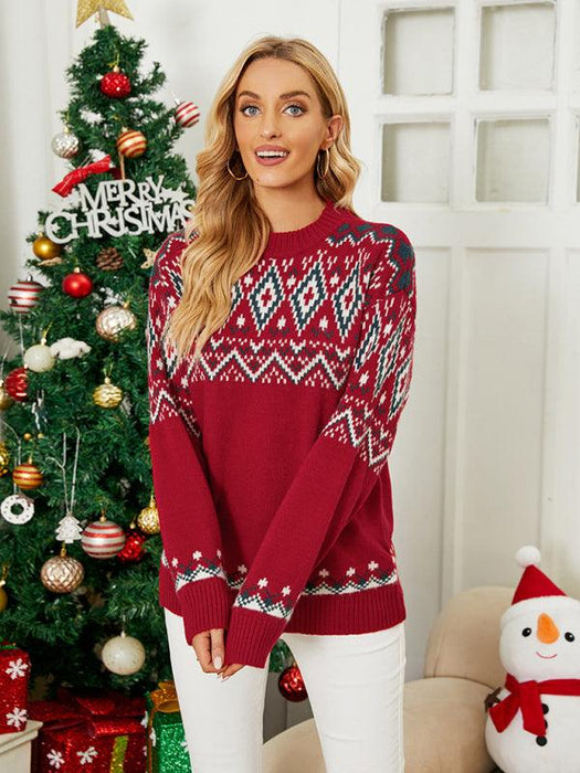Festive Women's Christmas Knit Sweater - Stylish Holiday Jumper for Cozy Cheer