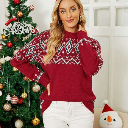 Festive Women's Knit Holiday Sweater - Stylish Jumper for Joyful Celebrations