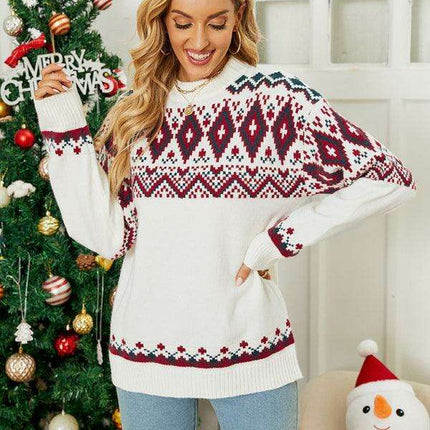 Festive Women's Knit Holiday Sweater - Stylish Jumper for Joyful Celebrations