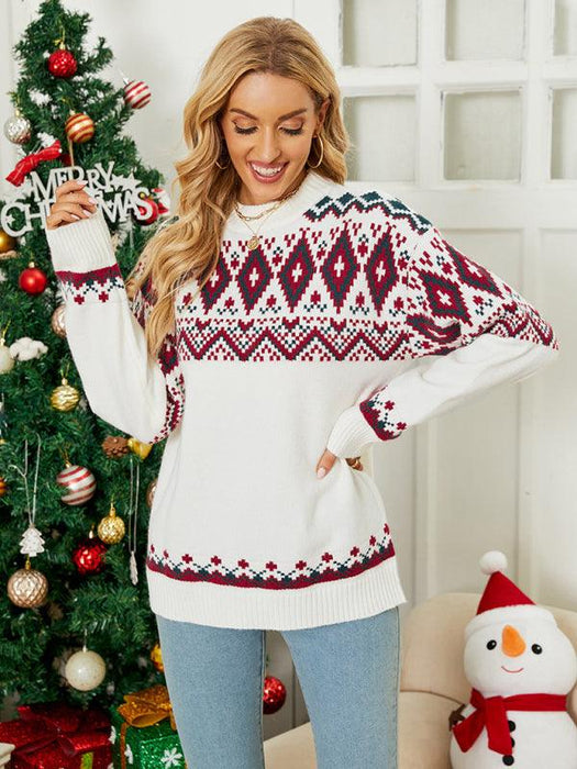 Festive Oversized Christmas Jumper for Women - Cozy Knit Sweater for Holiday Cheer