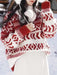 Cozy Christmas Elk Jacquard Knit Sweater