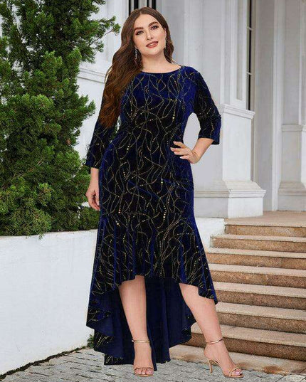 Elegant Velvet Mermaid Gown for Spring and Summer Celebrations