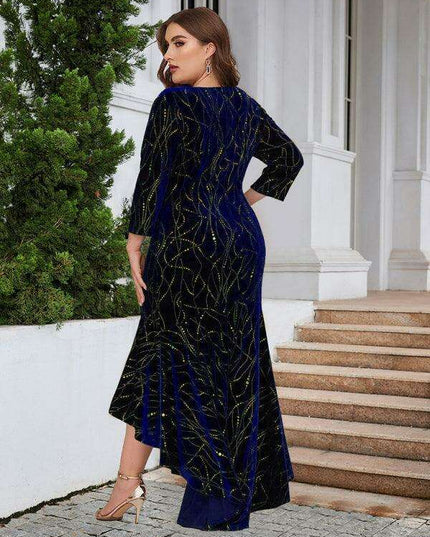 Elegant Velvet Mermaid Gown for Spring and Summer Celebrations