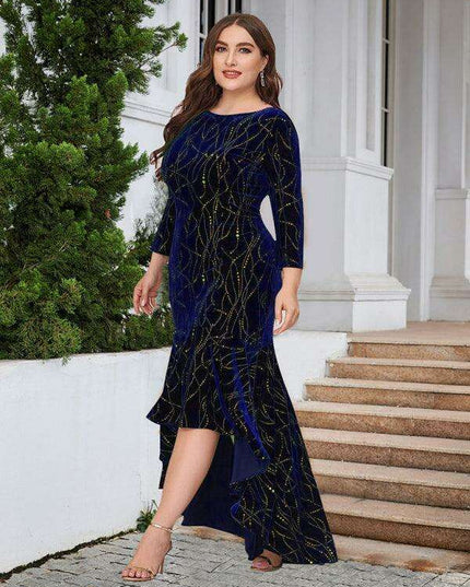 Elegant Velvet Mermaid Gown for Spring and Summer Celebrations