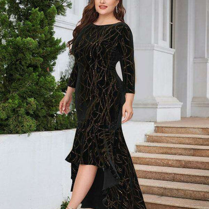 Elegant Velvet Mermaid Gown for Spring and Summer Celebrations