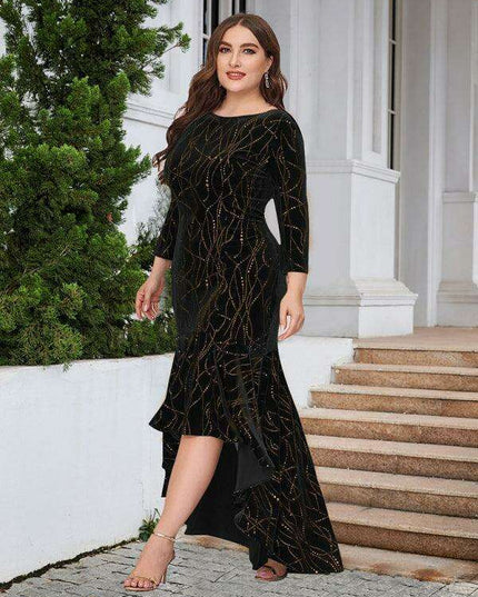 Elegant Velvet Mermaid Gown for Spring and Summer Celebrations