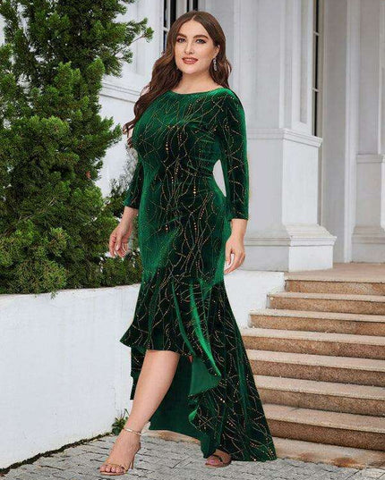 Elegant Velvet Mermaid Gown for Spring and Summer Celebrations