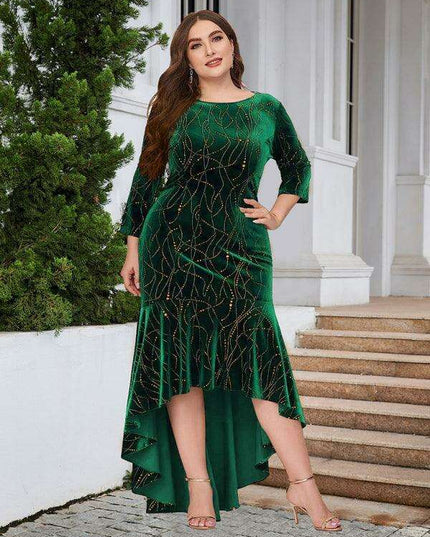 Elegant Velvet Mermaid Gown for Spring and Summer Celebrations