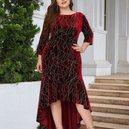 Elegant Velvet Mermaid Gown for Spring and Summer Celebrations