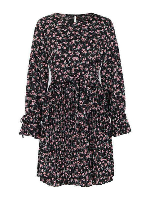 Floral Elegance Long Sleeve Dress - Effortless Year-Round Chic