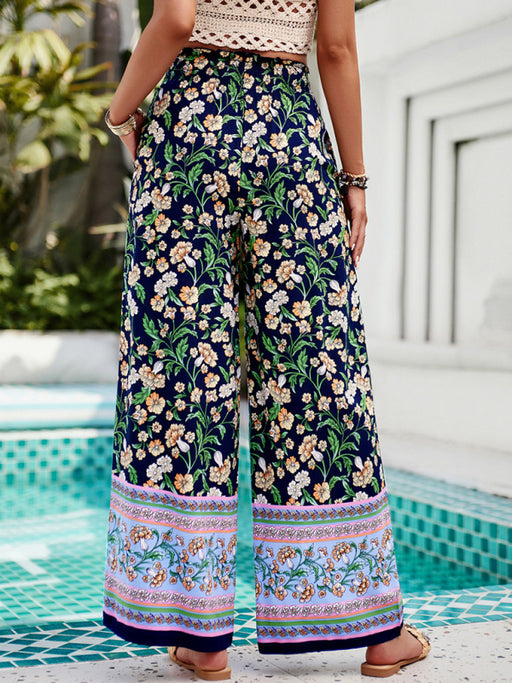 Chic Floral Viscose Trousers: Stylish Comfort for Women