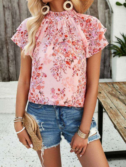 Floral Delight Short-Sleeve Top: Must-Have for Spring and Summer