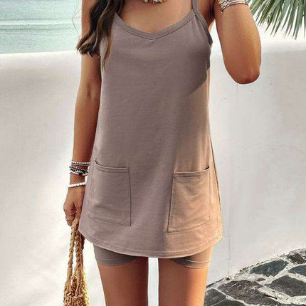 Chic Solid Color Women's Dungaree Jumpsuit for Effortless Style