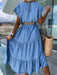 Effortless Elegance: Solid Color Round Neck Dress for Versatile Style