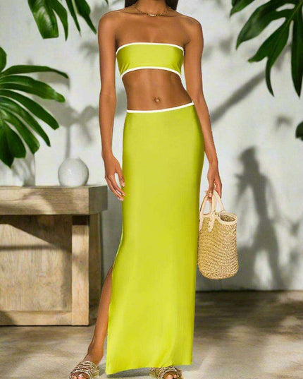 Elegant Strapless Evening Gown with Contemporary Hip Accents